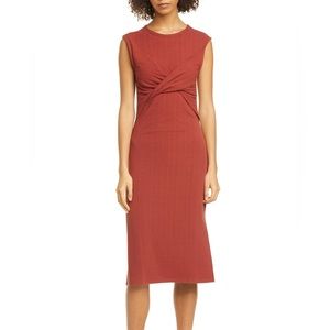 Joie Eos midi dress in sepia size small